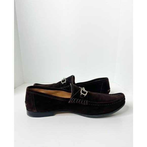 Gucci Brown Suede Horsebit Loafers, Size 9 main image 9